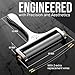 Zulay Kitchen Stainless Steel Wire Cheese Slicer - Adjustable Hand Held Cheese Cutter with 2 Extra Wires - Premium Cheese Shaver for Mozzarella, Cheddar, Gruyere - Cheese Cutter with Wire (Silver)