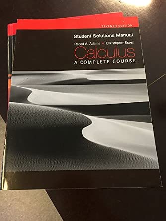 Student Solutions Manual for Calculus: A Complete Course, Seventh ...
