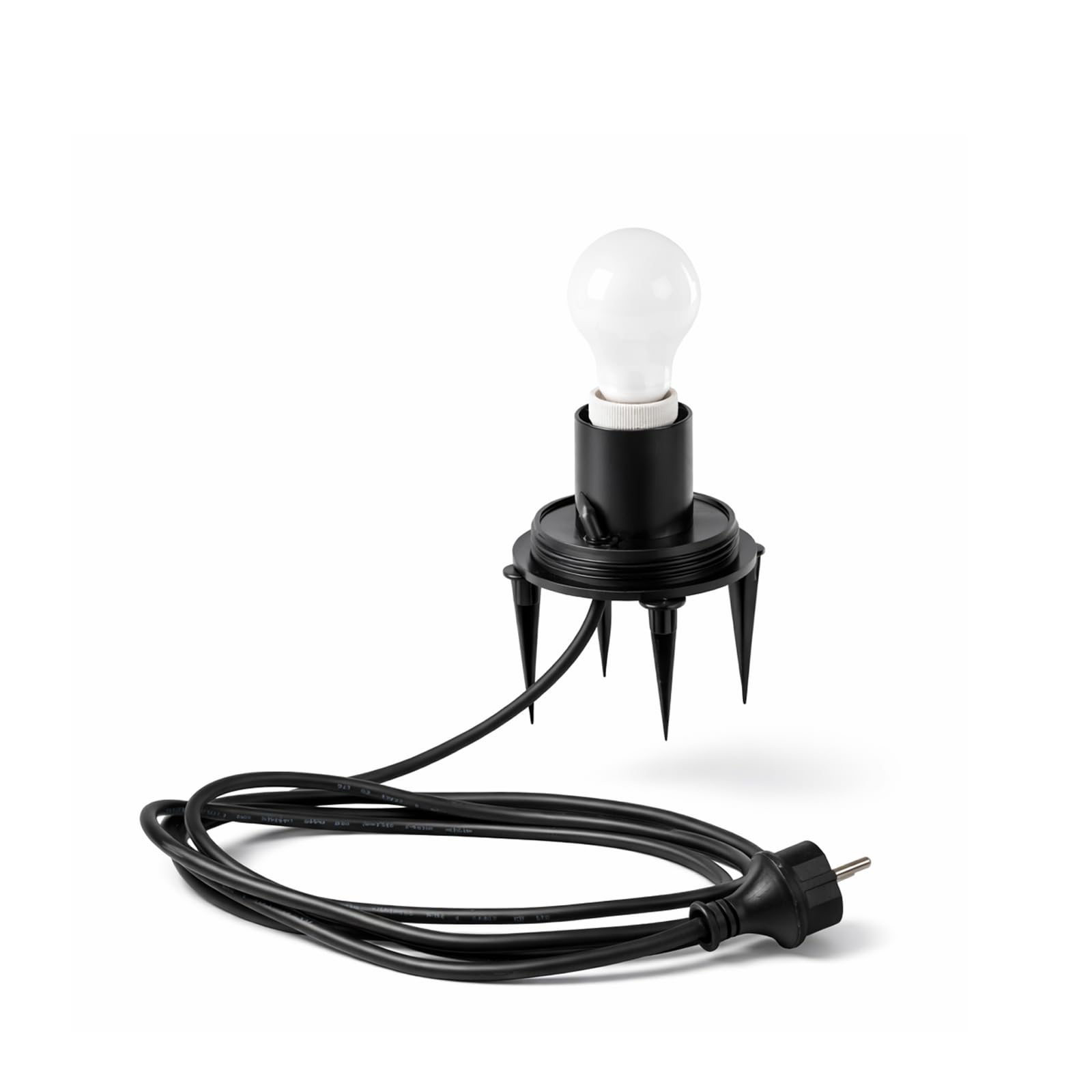 trendlights24 Stone IP65 Kugelleuchte für Garten - 3er Set 20+30+40 cm Kugel Außenleuchte Naturstein Optik E27 230V - mit LED 9W - Erdspieße - außen