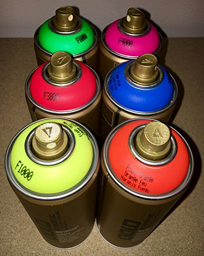 Montana Gold - set di 6 bombolette spray neon