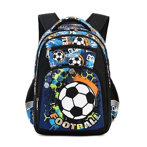 Mochila escolar de fútbol para niños y adolescentes unisex de 30x20x40cm