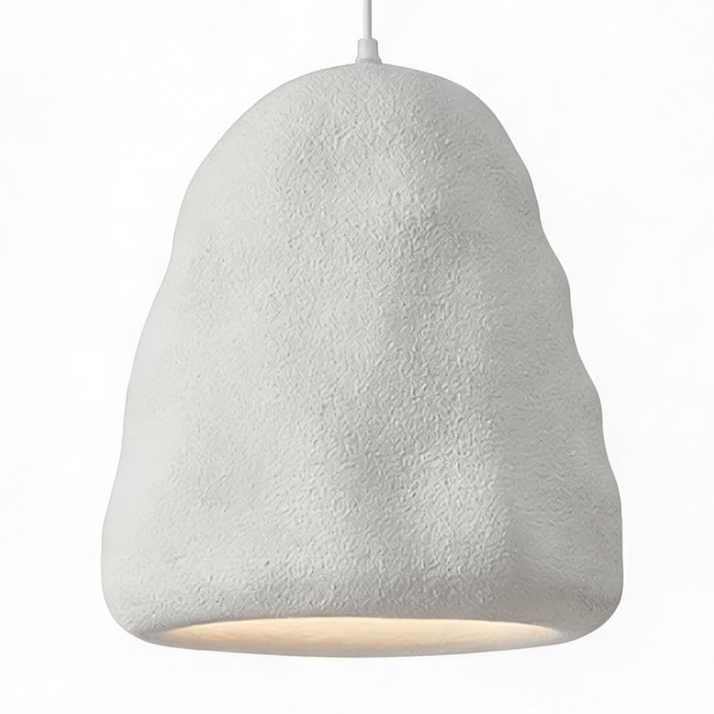 ESIYUVO 17.3in Chandelier Nordic Minimalist Pendant Light High-Density Polystyrene Hill Shape Hanging Lamp Modern Lighting Fixture with Adjustable Cord E27 for Dining Room Kitchen Island Bedroom