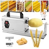 ASerZenith Elektrischer Kartoffelschneider Mit Spiralschneider Für Gedrehte Kartoffeln Und Pommes Frites, Benutzerfreundliches Küchengerät Für Den Gewerblichen Und Privaten Gebrauch