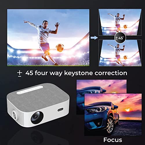 Image of WZATCO Alpha 1 Native 1080P Full HD 4K HDR | (Brightest 9600 lm, 840 ANSI) 6D Correction | Electronic Focus | Android 9, Certified Dolby, WiFi 6, BT 5.1 | Projector for Home, Outdoor, Office