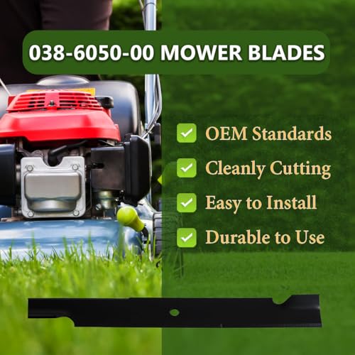 image for BCQNXX 038-6050-00 High Lift Mower Blades Set for Bad Boy Exmark Grave