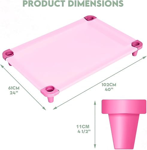 Miniatura 6 de Acrimet Cama elevada para perros y mascotas, cuna de malla lavable y transpirable, marco de acero inoxidable, uso en interiores y exteriores, se