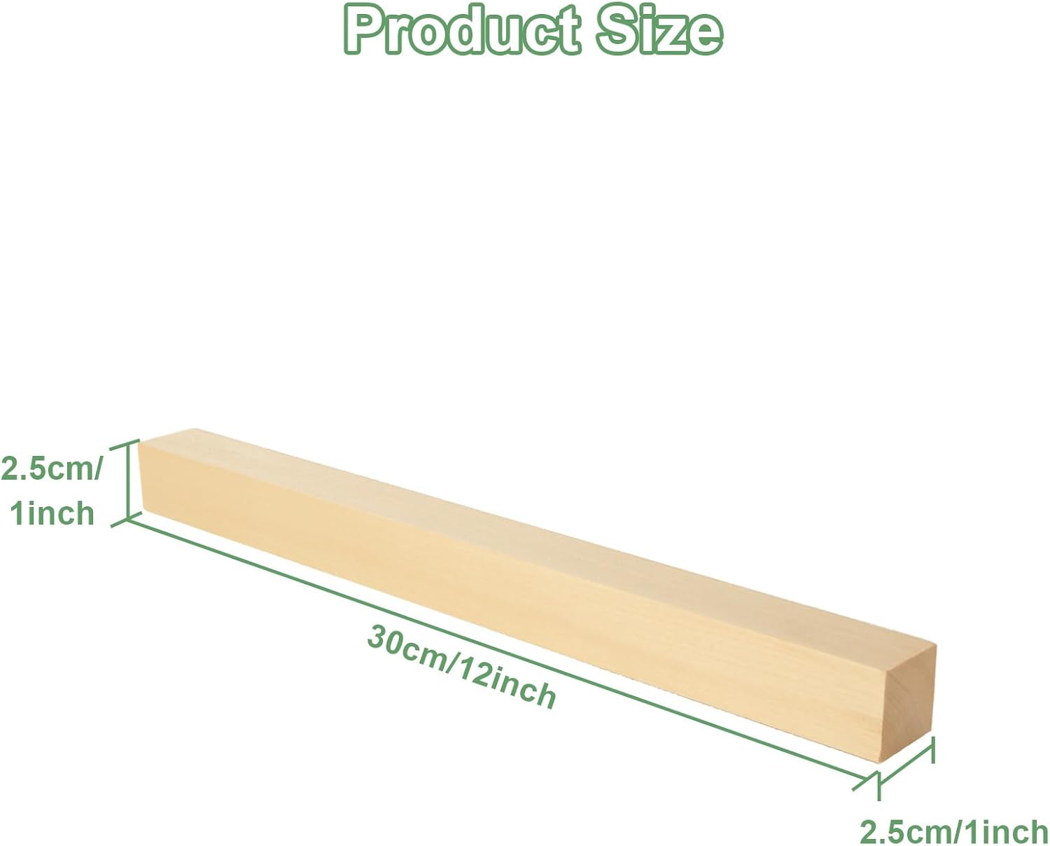 20 Pack Unfinished Basswood Carving Blocks, 12x1x1 Inch Unfinished Bass Wood Blocks for Crafts, Whittling Wood Carving Blocks for Home, Crafts, Class, Arts, Christmas DIY Supplies