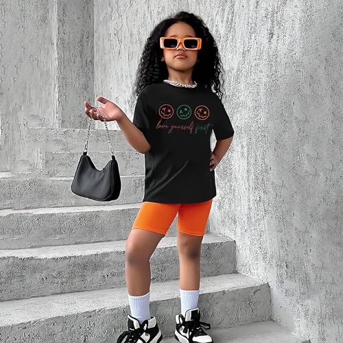 Image of KYDA KIDS 100% Pure Cotton Girls Printed T-Shirt & Shorts Co-ords Set | Soft Breathable Summer Wear for Girls | Casual Trendy Matching Top & Bottom for Kids