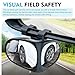Teybouk 2 PCS Car Blind Spot Mirror, High-definition Glass Wide Angle Assist Tool with ABS Housing, 360 Degrees Rotatable Double-sided Rearview Mirror, Universal for Most Vehicles (Black)