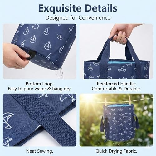 Bañera plegable extra grande para pies de 27L miniatura 7