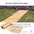 La Vane 12 Feet Wooden Garden Pathway, 22 inch Extra Wide Outdoor Roll Out Wood Straight Walkway, Decorative Patio Boardwalk Path, Weather-Resistant Roll Up Beach Road Floor, Wedding Party Pathways