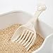 Depets Cat Litter Scoop, Litter Scoop with Wide Slats, Kitty Litter Scooper for Pine Pellets, Durable Plastic Litter Sifter Scoop - Designed for Easy Sifting, Milky White