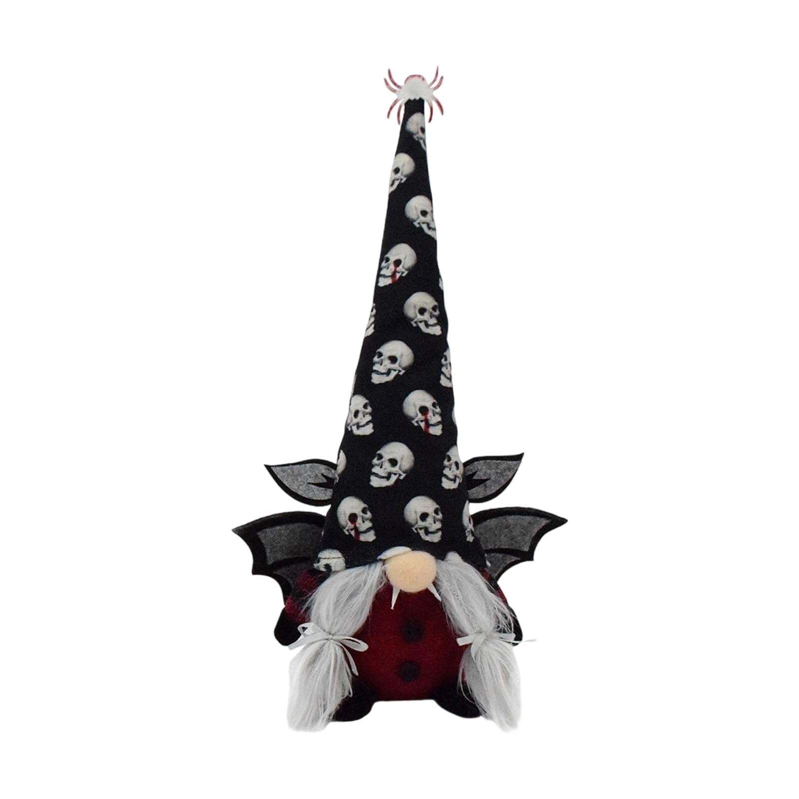 Snorvixre Skull Gnomes Figurine Halloween Shelf Decors Fabric Crafted Holiday Adults Kids Parties Event Festival Tabletop Gnomes Statue