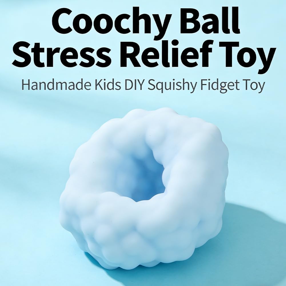 Sand Filled Sensory Fidget Toy Moldable Sand Balls for Office Desk (Blue)