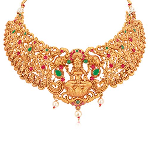 Goddess Laxmi Choker Necklace Set (SKR61671)