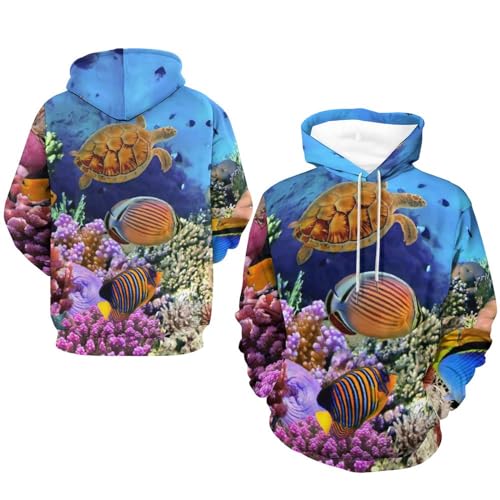 Sweatshirt pull UMENG corail confectionné avec des finitions de qualité - 7