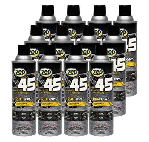 Zep 45 Dual Force Lubricant and Penetrant 14 Oz Aerosol 374301 (Case of 12) Professional Formula Dual Purpose