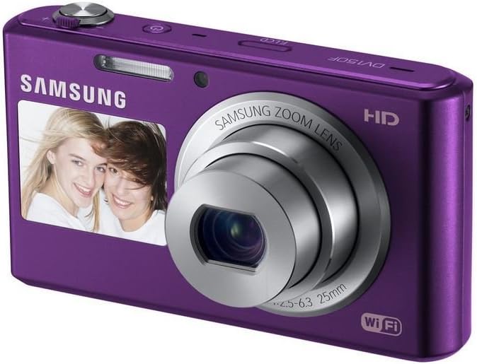 Samsung DV150F 16.2MP Smart WiFi Digital Camera with 5x Optical Zoom and 2.7" front and 1.5" rear Dual LCD Screens (Purple) (OLD MODEL)