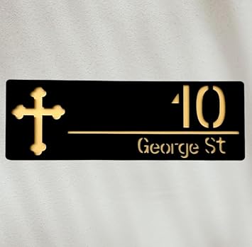 CRAFTEEZY Customised Acrylic Name Plate | Home | Entrance | Gift | Apartment | Office | House Flat Home Decor (12 x 5 Inch)