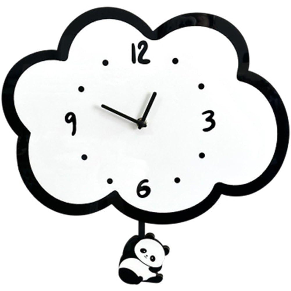 Horloge décorative mignonne panda pour apaiser le sommeil de bébé
