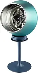 Taça Térmica Prismática Aço Inoxidável 410ml, Copo e Taça 2 em 1 com Haste Removível, Parede Dupla com Isolamento a Vácuo, Vinho, Gin, Base de Silicone Não Arranhar, Lava-Louça, Marca ATM (Verde)