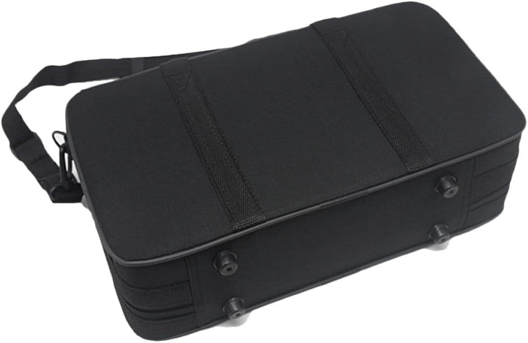 Cabilock Water-resistant Canvas Portable Clarinet Carrying Case with Padded Interior and Shoulder Strap, Lightweight Clarinet Protector Bag for Music Instrument Storage and Travel