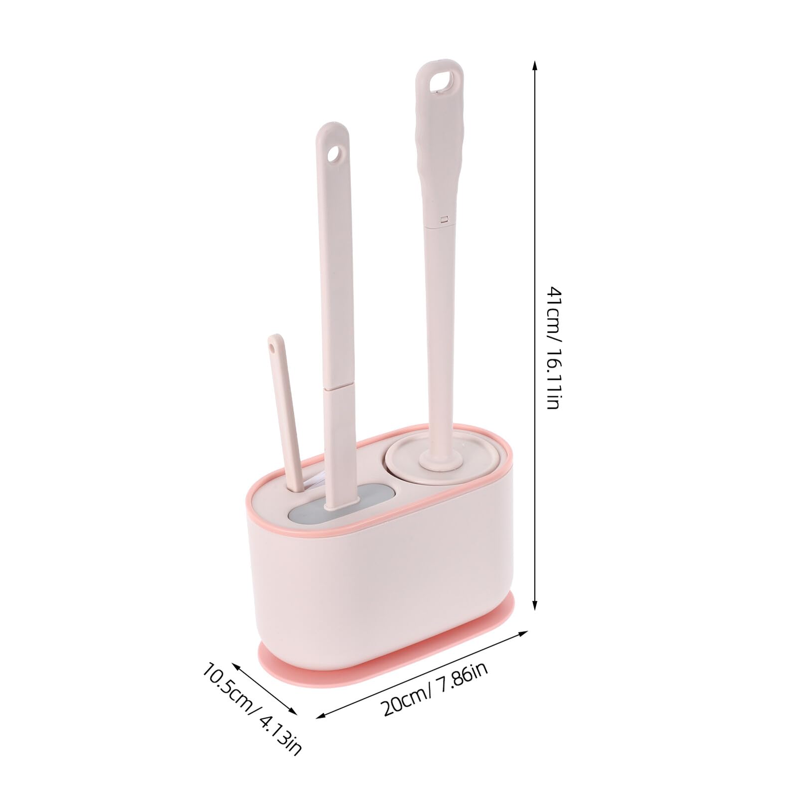 Cabilock Escobilla De Baño De Pared Colgante De Escobilla y Soporte para Inodoro Limpieza Profunda para Baño Mango Fácil Instalación y Almacenamiento