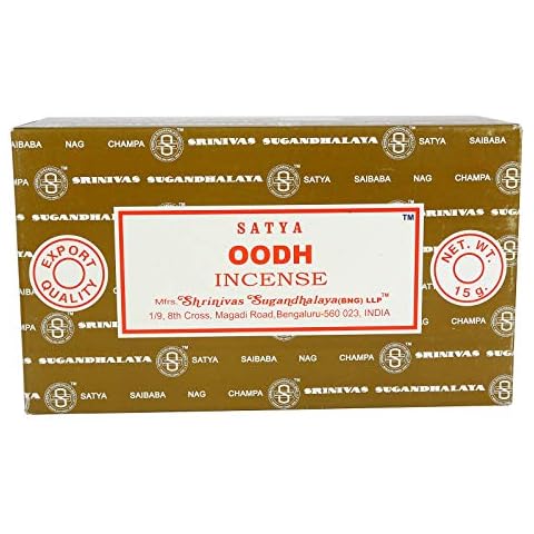 CRAFTSTRIBE Satya Sai Baba Oodh Räucherstäbchen, Original, 12 Packungen Agarbatti Cover