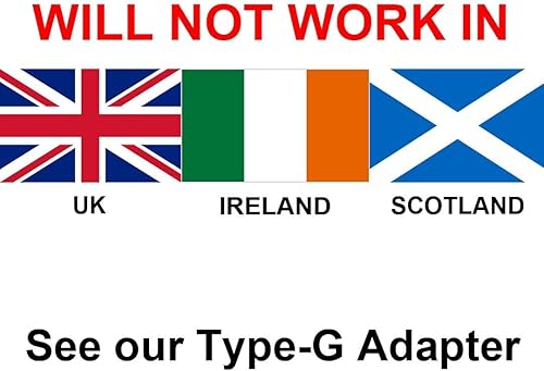 Miniatura 6 de Ceptics Bélgica, Finlandia, España, adaptador de viaje tipo EF - europeo - 2 en 1 - Peso ligero - Perfecto para teléfonos celulares, cargadores,