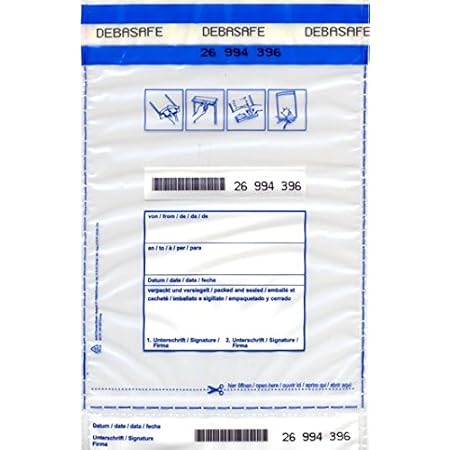 Tamper Evident Deposit Cash Bags Plastic 9 X 12 White 100 Bags Box Amazon De Burobedarf Schreibwaren