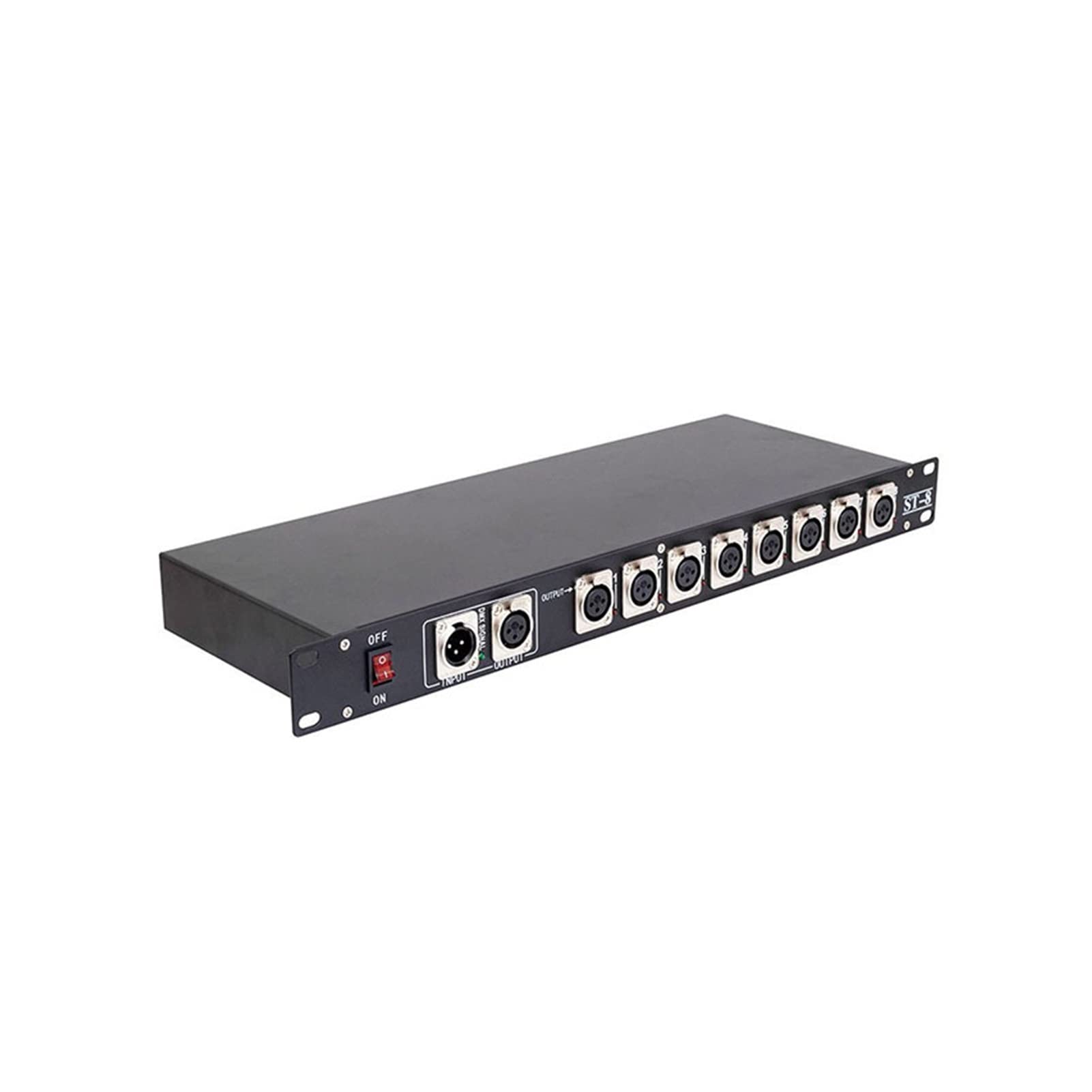 Światła sceniczne Wzmacniacz sygnału scenicznego 8-kanałowy DMX512. Splitter ze wzmacniaczem sygnału izolacji fotoelektrycznej na imprezy, wydarzenia, koncerty, kluby, pokazy(Ordinary model)