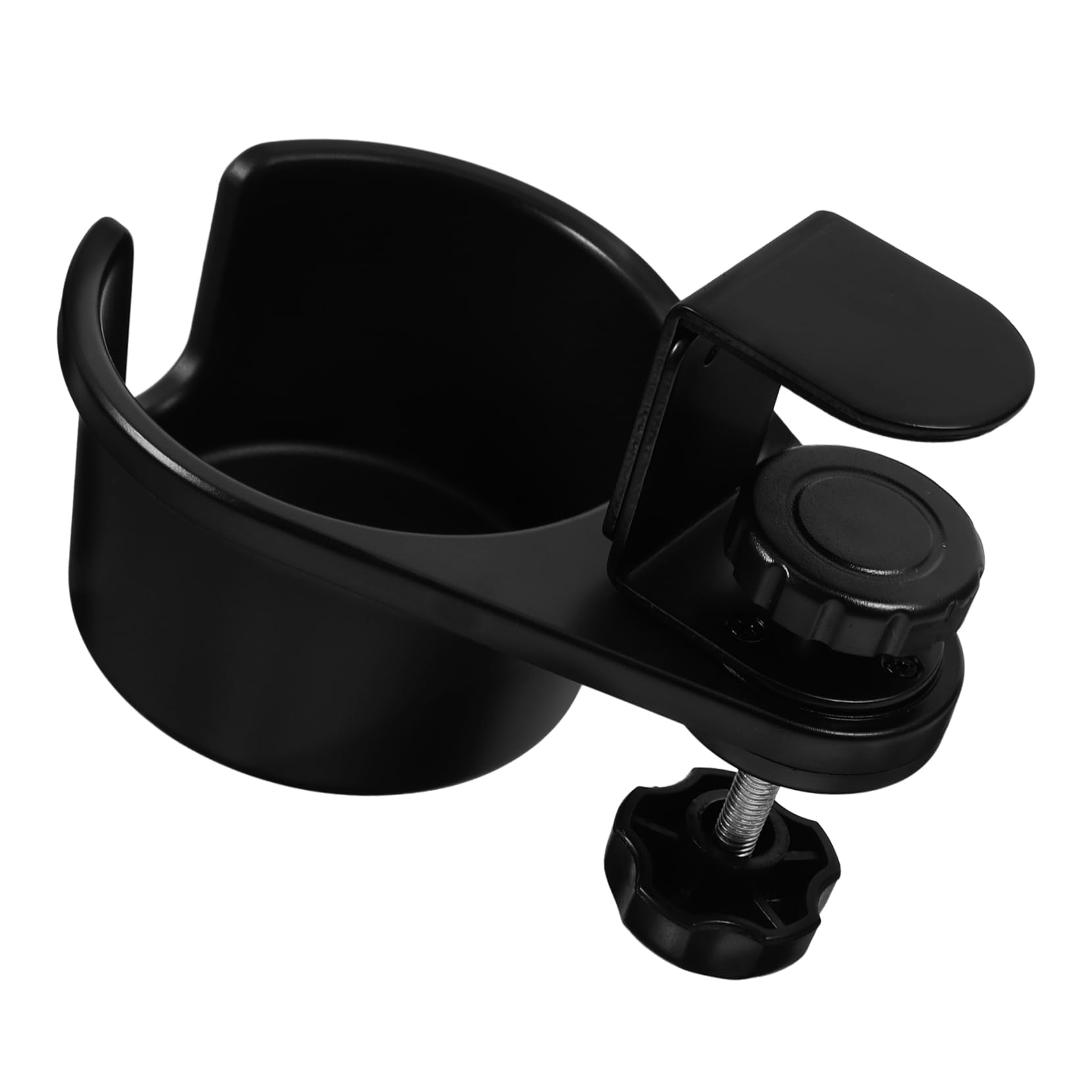iplusmile 2piezas Soporte De Taza De Escritorio Clip Giratorio Para Mesa Organizador De Bebidas Para Oficina y Gaming Soporte De Botella De Mesa Compacto y Elegante