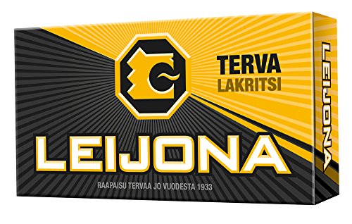 4 cajas x 32 g de hojas LEIJONA Lakritsi Tervalakritsi original finlandés regaliz pastillas, pastillas, gotas de golosinas dulces