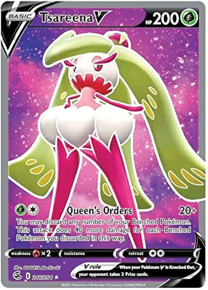 Tsareena V 246/264 Ultra rzadka karta Pokemon (SWSH Fusion