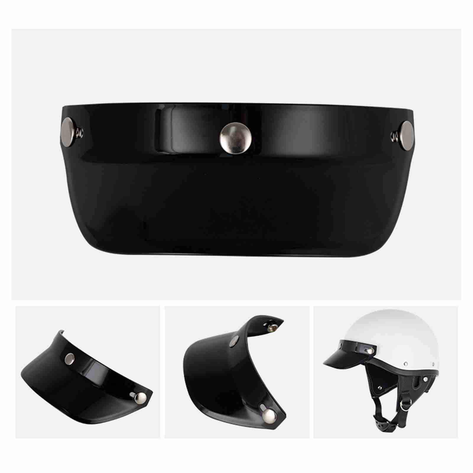 Visor Hełm, Kask Motocyklowy Visor Hełm Sun Helask z Otwartym Przeciwsłonecznym Słońcem 3/4 (Ciemny)
