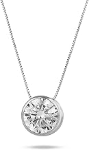 inSCINTILLE Punto Luce Women's 925 Sterling Silver Necklace with Cubic Zirconia Stone