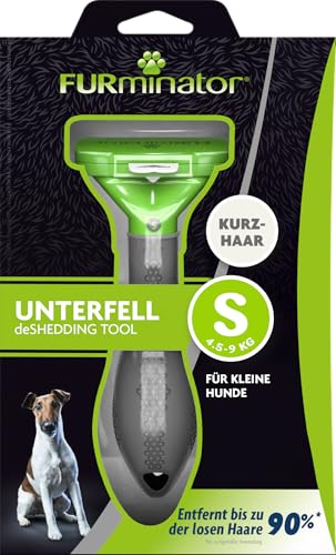FURminator deShedding-Tool Hund Größe S Kurzhaar - Hundebürste für kleine Hunde zur Entfernung der Unterwolle - Verbessertes Design