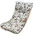 Totò Piccinni Cuscino Imbottito di Ricambio per Poltrona Sedia Sdraio Harmony Relax, 105x55x14cm (Grigio Floreale)