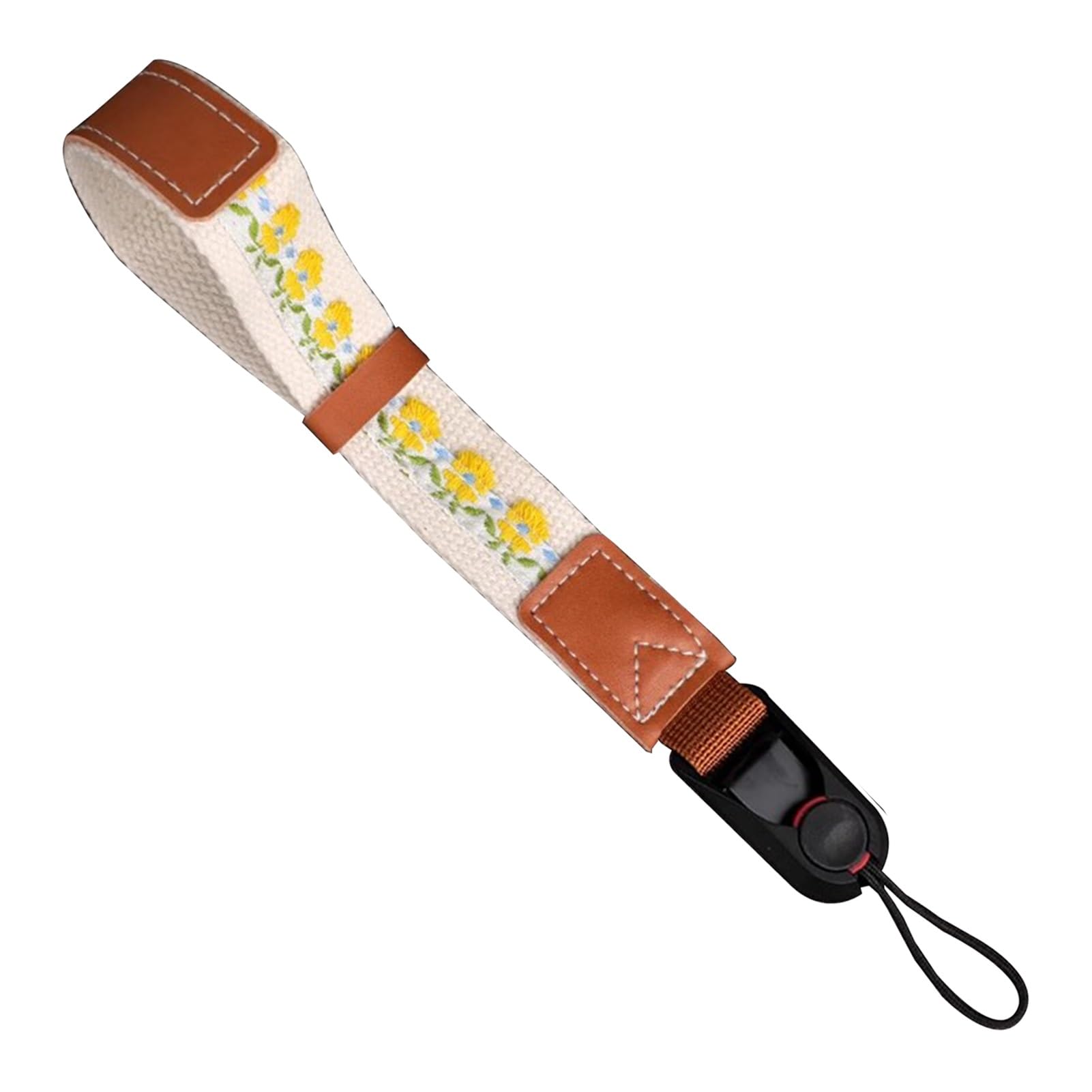Flyiodfcxv Yellow Camera Strap, Sturdy Camera Wrist Strap, Cotton With Leather Ring For All Cameras, Strong Stitching