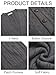 Runcati Mens Cardigan Sweater Casual Cable Knitted V Neck Button Down Winter Sweaters Dark Gray