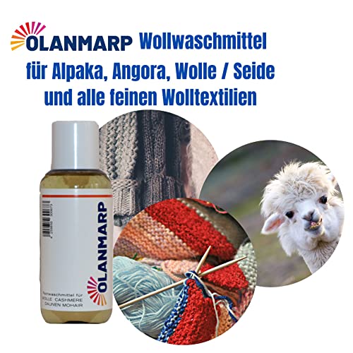 Olanmarp Feinwaschmittel Wollwaschmittel für Wolle Angora Alpaka (100ml)