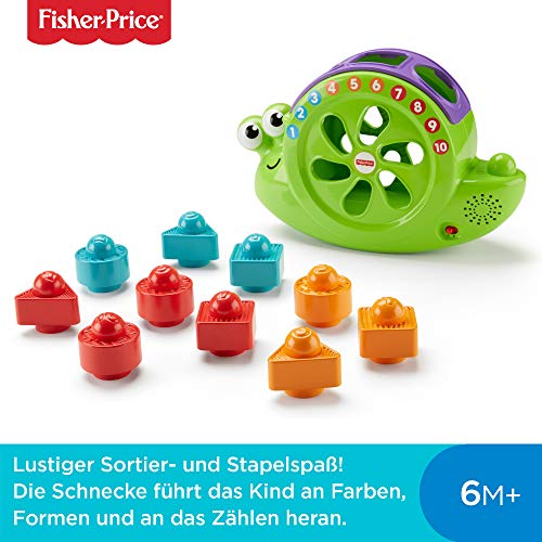 Fisher-Price FRB88 - Sortier-Schnecke mit Liedern und Geräuschen, Babyspielzeug ab 6 Monaten – Bild 3