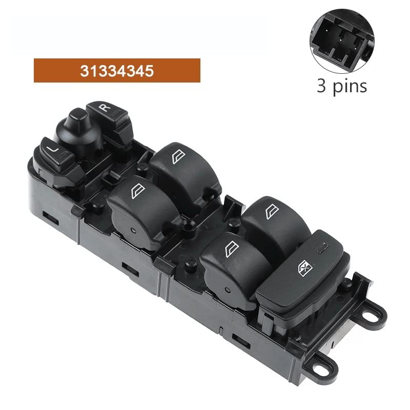 Window Control Switch for Volvo for S80 for S60L for C70 for V70 for XC90 for V60 for V90 for C30 Master Window Control Switch 31264916 31334346 31334345 Car Push Button Switches