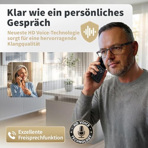 GEQUDIO GW-20 WLAN IP Telefon schnurlos – Wi-Fi 6 Modul & WLAN Roaming – IP67 wasserdicht, Bluetooth – Inkl. Ladeschale, kompatibel mit Fritzbox, Telekom, SIP (Edition 2026)