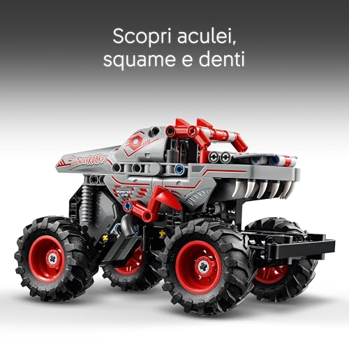 Technic Pull-Back ThunderROARus, Monster Truck Giocattolo da Costruire, Giochi per Bambini e Bambine da 7 Anni, Idea Regalo di Compleanno per i Fan dei Veicoli e delle Gare Monster Jam 42200 - Lego - Immagine 3