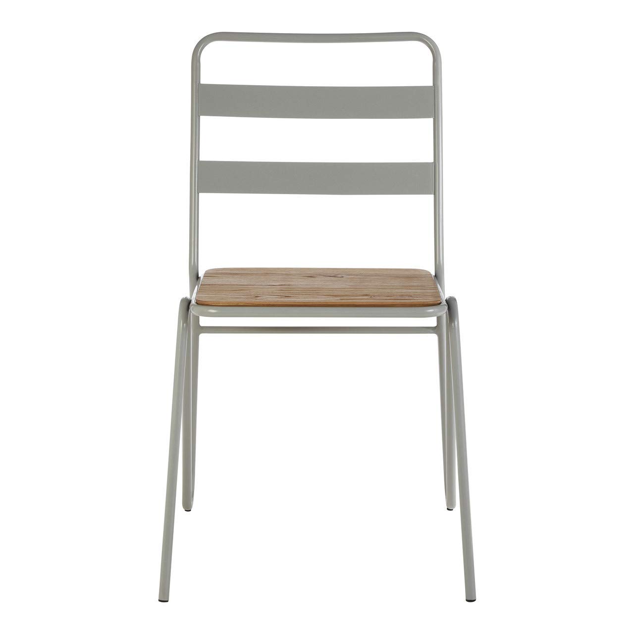 Premier Housewares Dining Chair, Metal chairs For Kitchen & Outdoor, w43 x d52 x h84cm - Grey