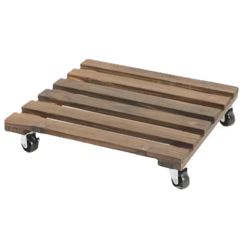 CTRLZS Flower Pot Tray, Potted Plant Stand, Rack, Bonsai Round Wheel Flower Pot, Wooden Stand