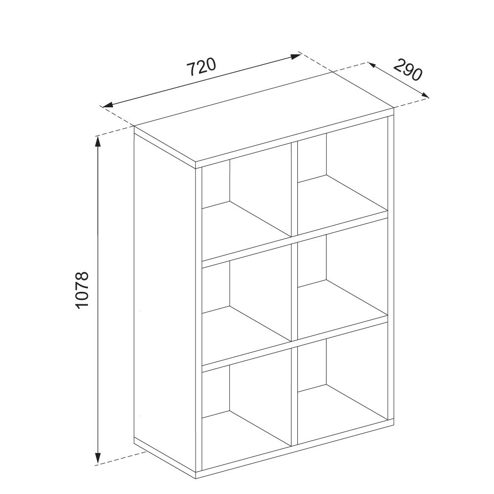 Vicco Raumteiler Karree, Weiß, 72 x 107.8 cm, geeignet zur Aufbewahrung und Trennung von Wohnbereichen