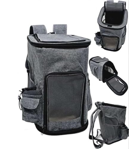 Mochila Bolsa para Transporte de Animais de Estimação, Viagem, Passeio, Grande. (Cinza)
