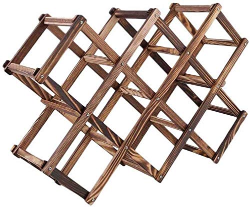 qiuqiu Soporte de Madera para 10 Botellas de Vino Plegable miniatura 1